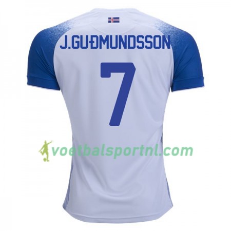 IJsland J.Gudmundsson 7 Uit Shirt WK voetbal 2018